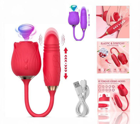 MASAJAEDOR ROSA DOBLE ESTIMULACION